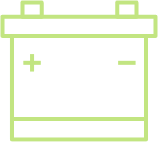 Service Icon for Car Battery Replacement, Checks and Charging